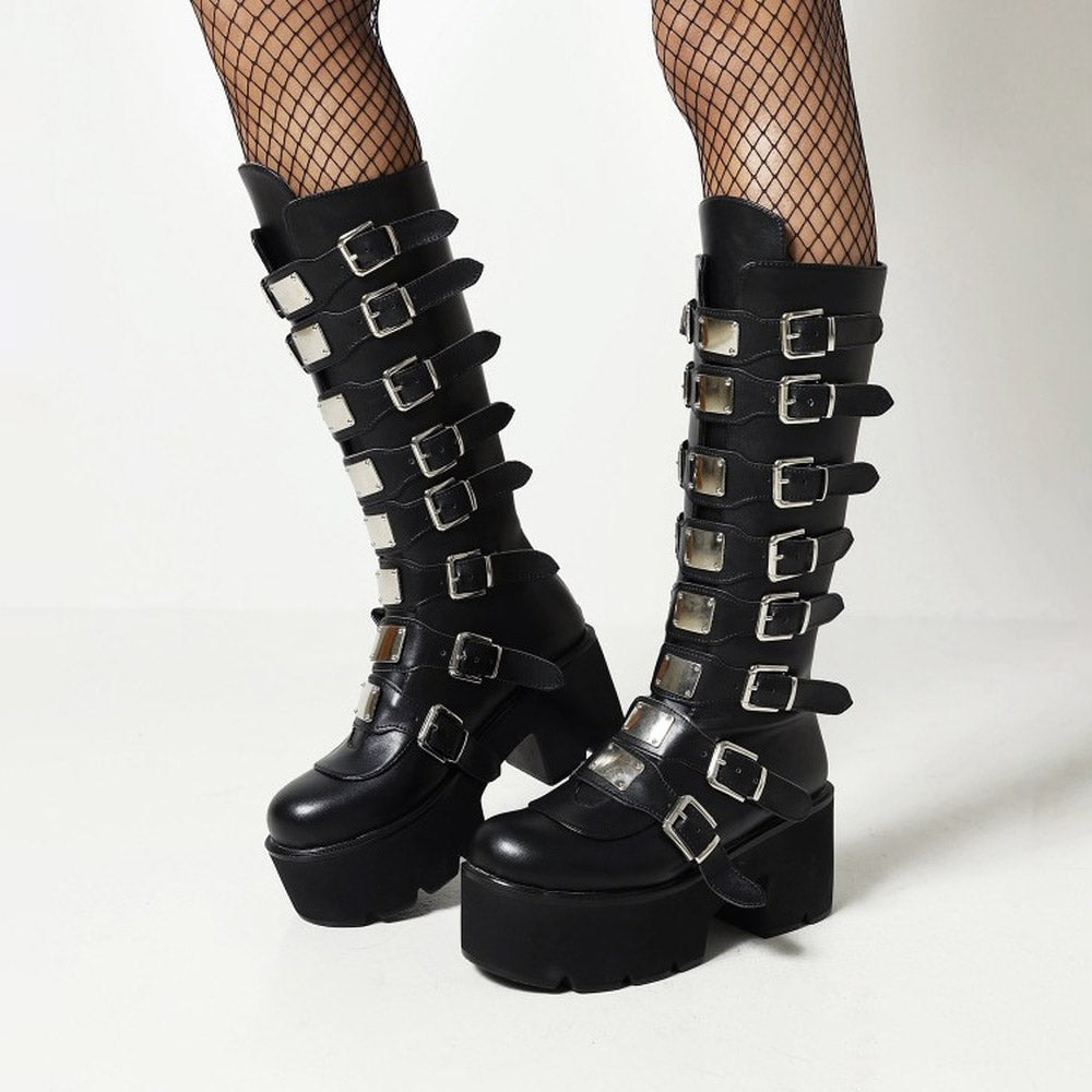 Gothic Buckle Boots