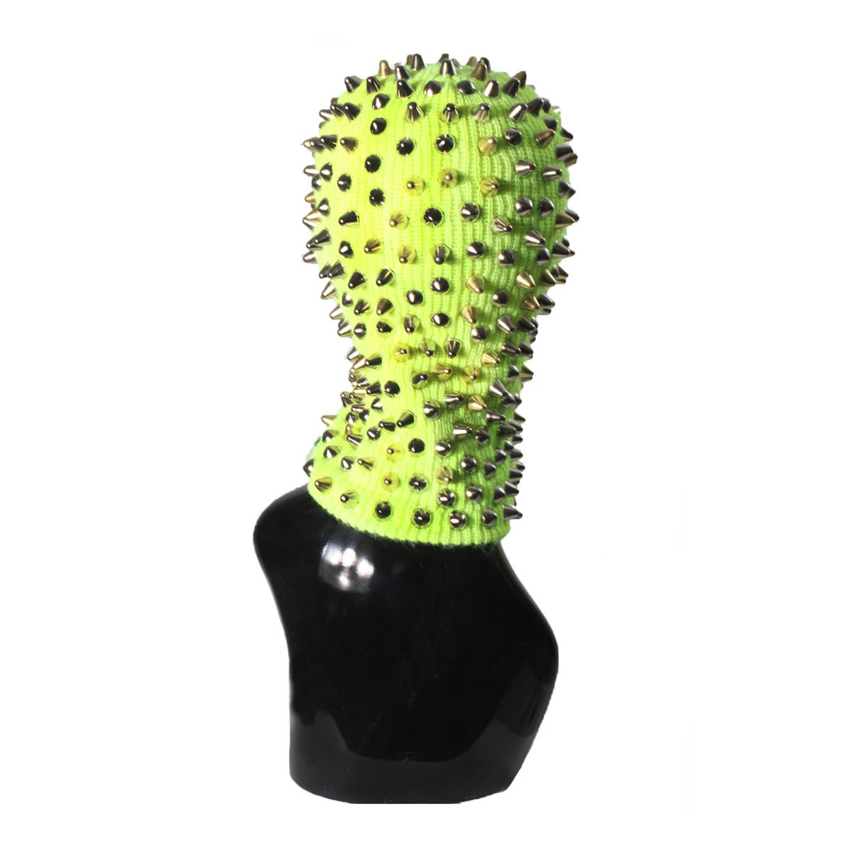 Neon Yellow Designer Balaclava with Spikes