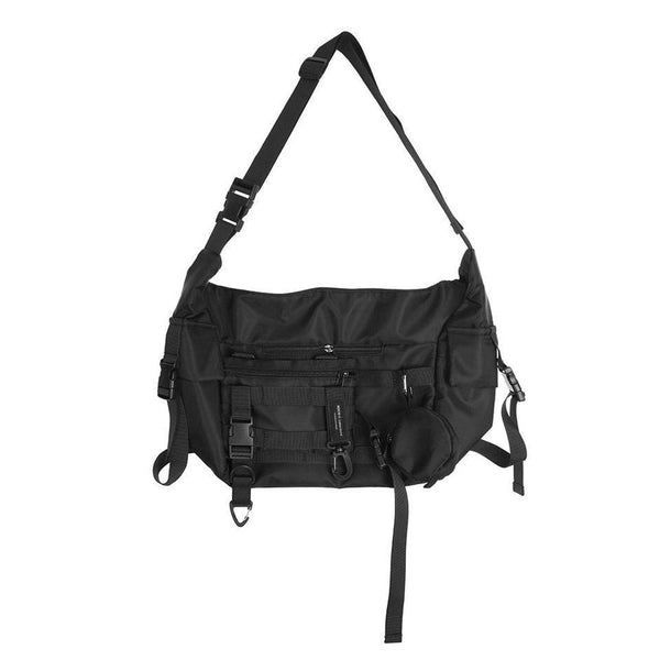 Black Tactical Messenger Bag - Durable 3 Piece Urban Gear