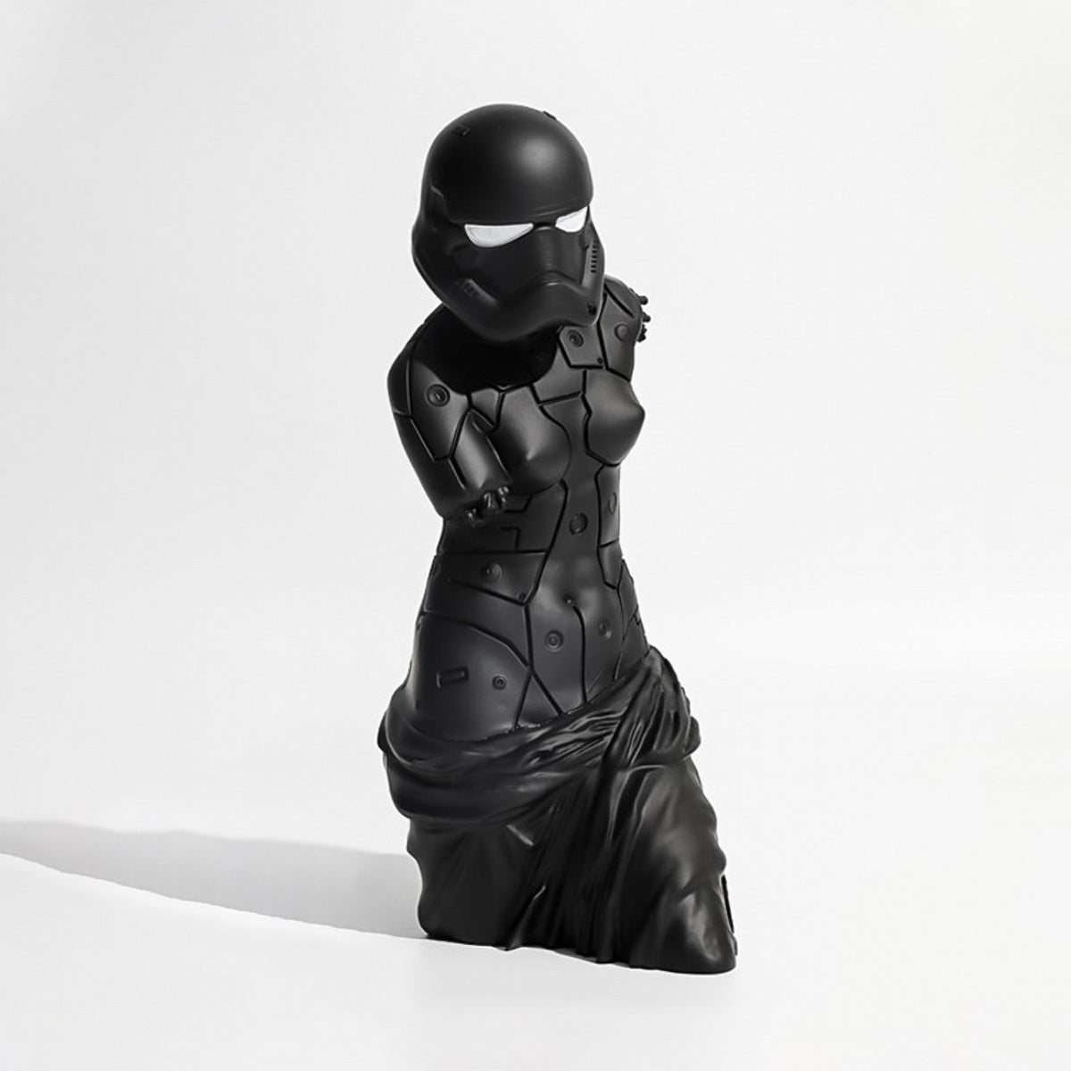 Cyberpunk Goddess Statue - Futuristic Venus Artwork Black Modern Decor Sculpture