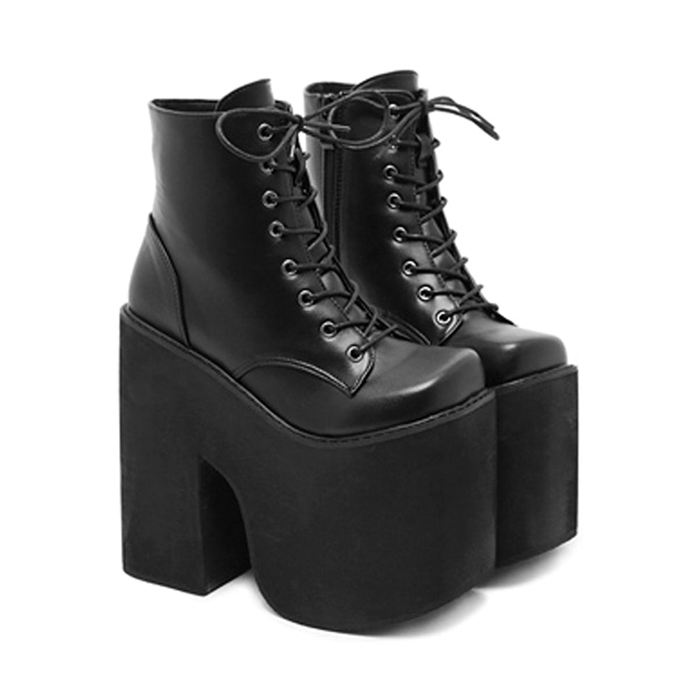 Rave Platform Boots with Chunky Heel