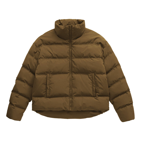 Stay Warm and Dry with Our Brown Short Puffer Jacket – Prisoner.wtf™