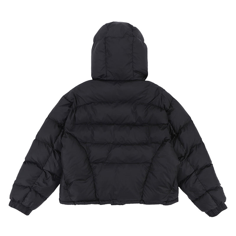 Black hooded cheap ultimate puffer jacket