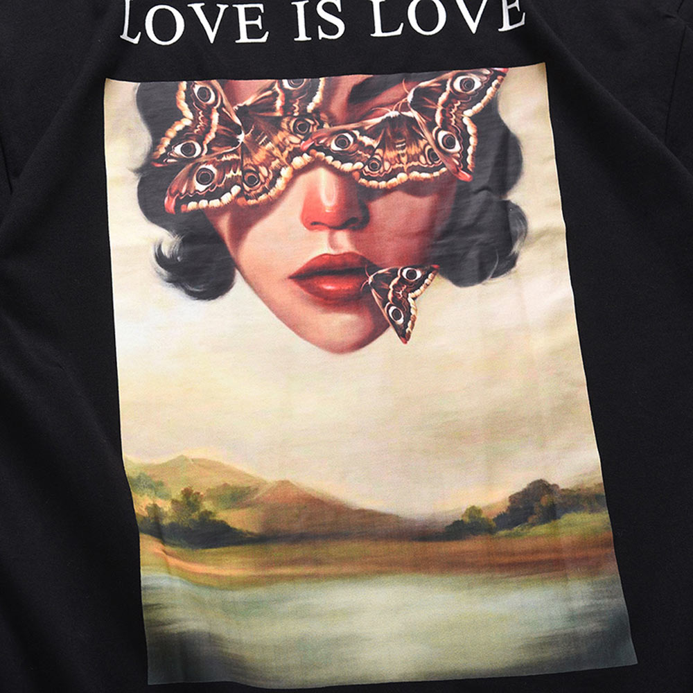 Love is Love T-Shirt - Butterfly Woman Art Graphic Tee