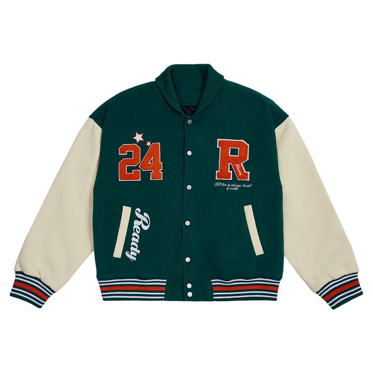 Ready Varsity Jacket Vintage Baseball Jacket with Number 24 – Prisoner.wtf™